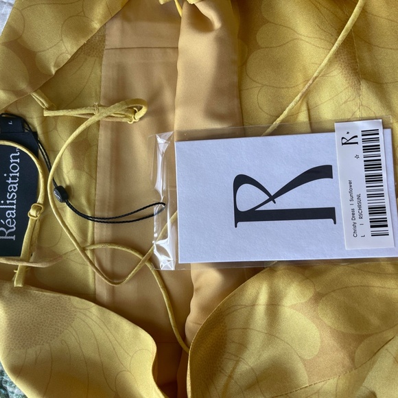 REALISATION PAR CHRISTY DRESS SUNFLOWER SIZE L NWT - Picture 4 of 5